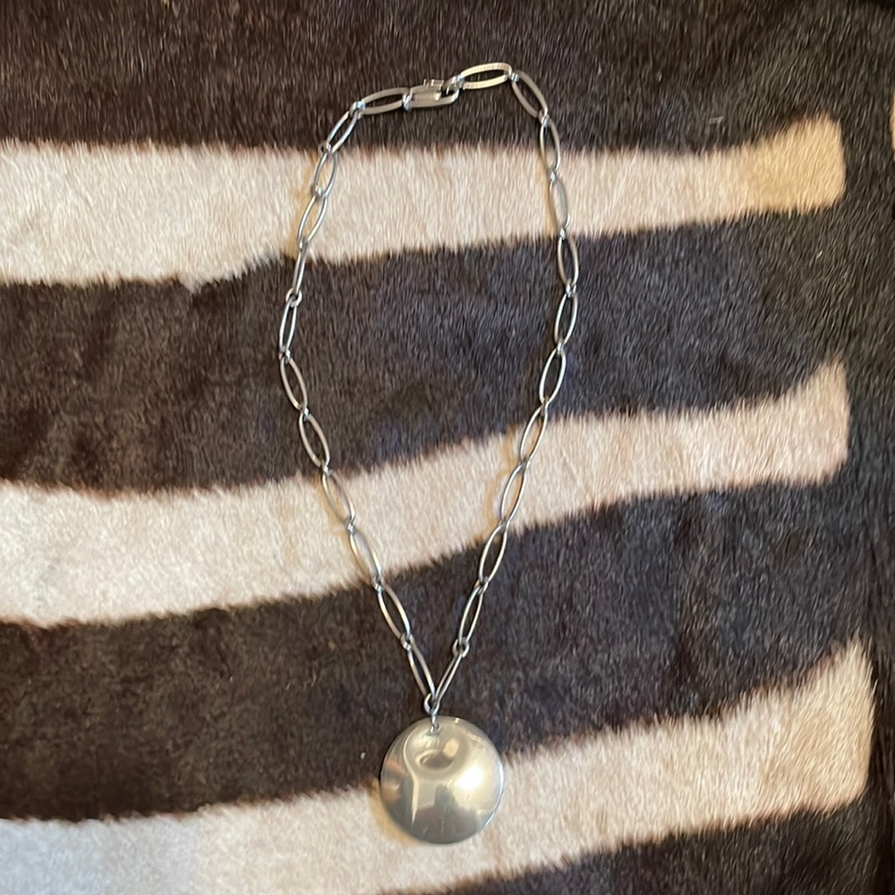 Tiffany & Co Elsa Peretti Silver Disc Necklace